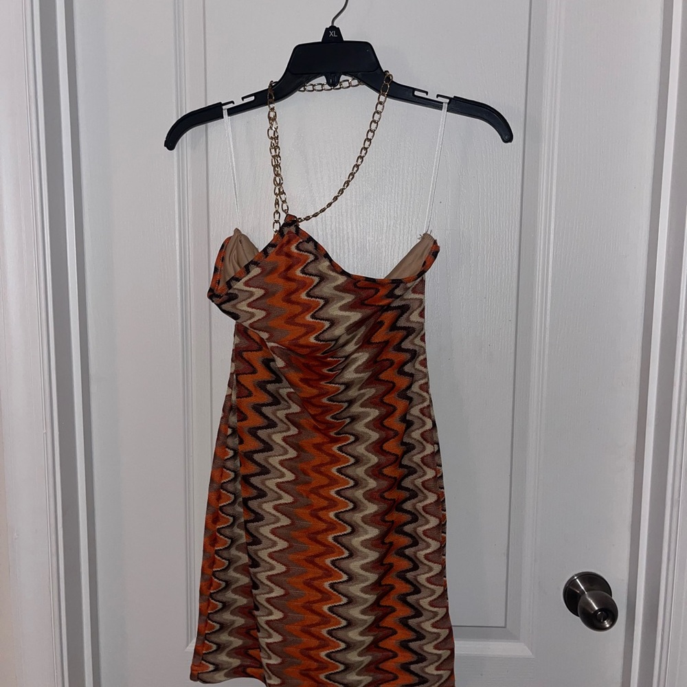 Stylish Zigzag Patterned Dress